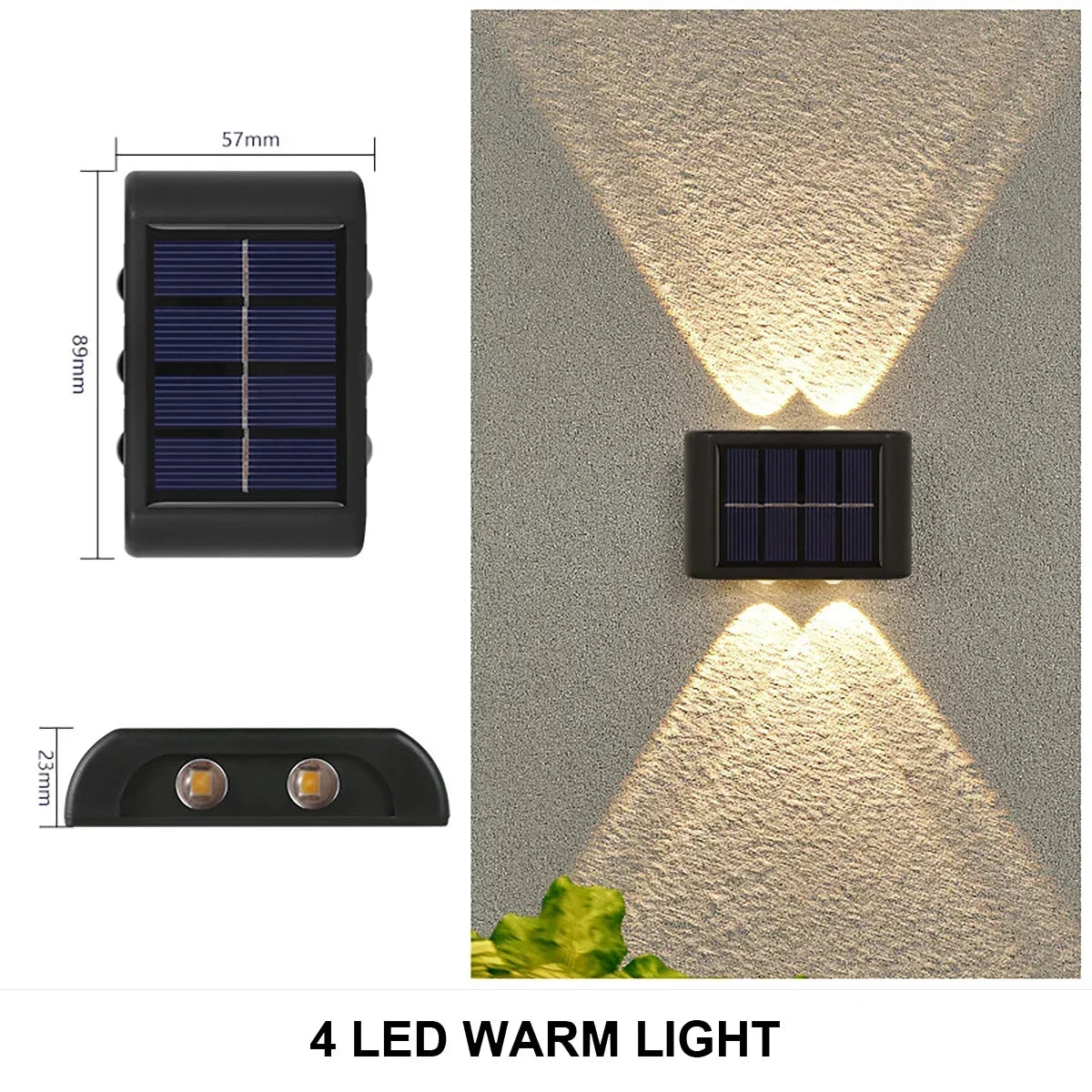LED Solar Lights Outdoor Solar Wall Lamp Up And Down Light Illuminate for Garden Yard Street Decoration Solar Powered Light Quick Pick Grocers