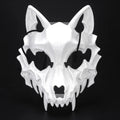Halloween Mask Half-face Mask Cos Dragon God Fierce Tiger Night Fork Tengu Man Wolf Mask Performance Skull Masks Econic Blanks