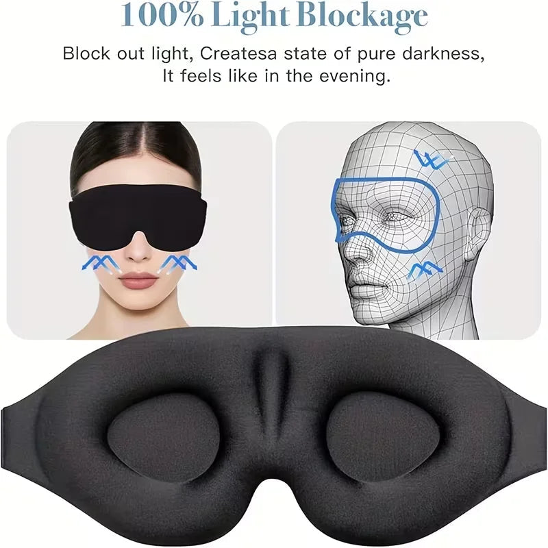 Super Soft 3D Sleeping Mask - Soft and comfortable eye mask, suitable for both men and women for travel and home use Quick Pick Grocers