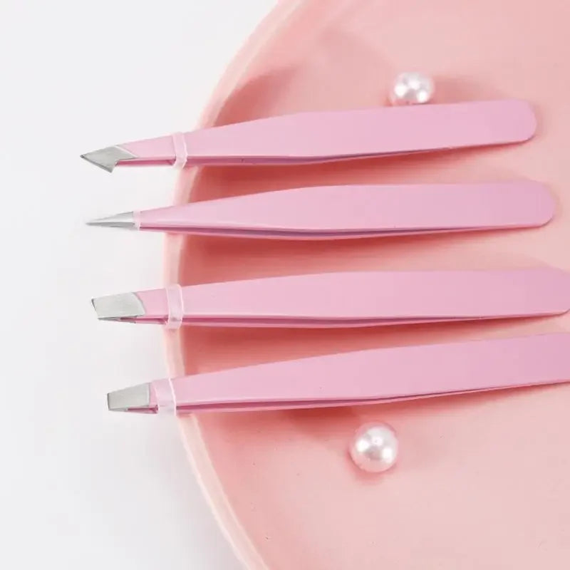 4pcs Set Professional Tweezers Set Perfect For Eyebrow Hair Removal Splinter Very Effortless and Relaxed to Remove for women Econic Blanks