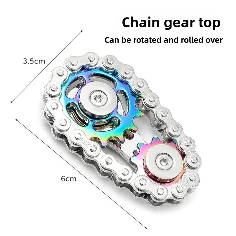 Metal Fidget Spinner Office Desk Toy Stress Relief Gears Hand Spinner for Adults desk decoration home decor Relieve stress relax Quick Pick Grocers