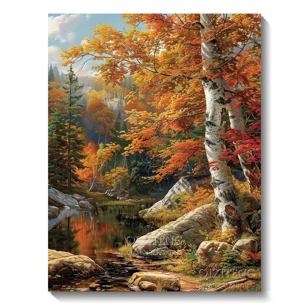 5D Diamond Art Painting Aurora Landscape Mosaic Embroidery Cross Stitch Kit Full Round Rhinestone Diy Wall Home Decor Gift Econic Blanks