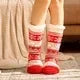 Christmas Gift Slipper Socks Women Thermal Winter Warm Plush Non slip Grip Sleeping Floor Short Sock Fuzzy Fluffy Female Cartoon Quick Pick Grocers
