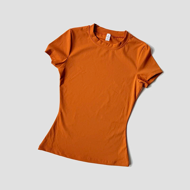 Women Yoga Top Seamless Sport T Shirts Fitness Clothes Short Sleeve Yoga Shirt Gym Top Running  Active Wear Quick Pick Grocers