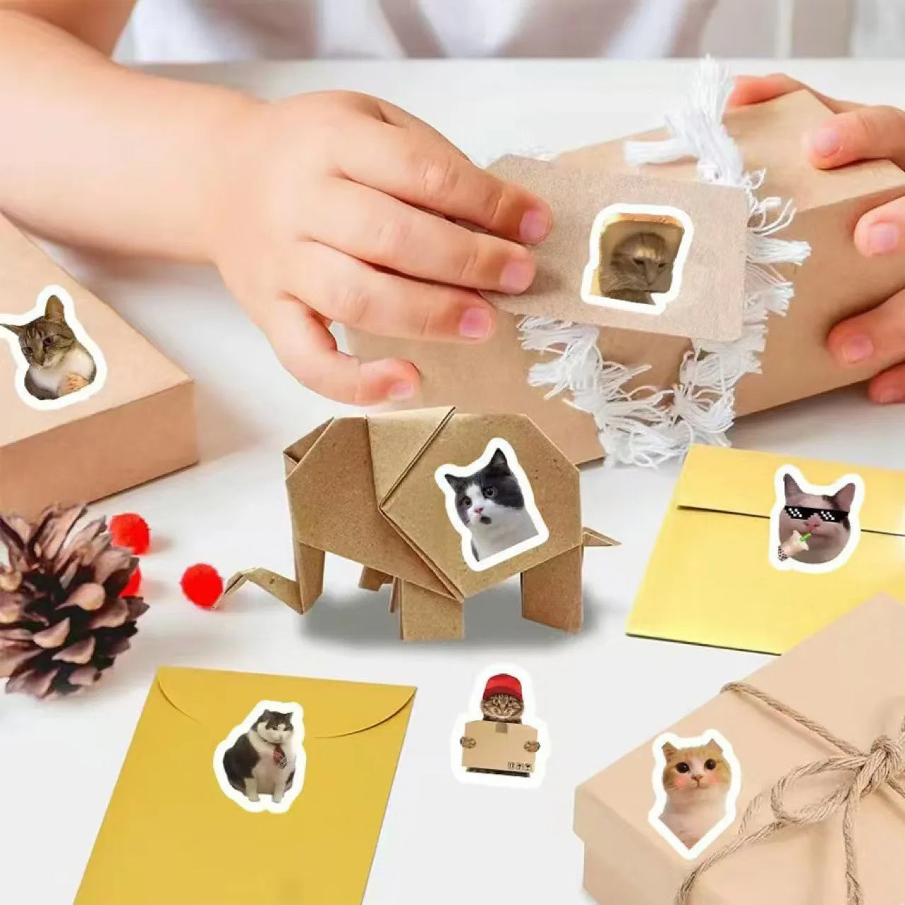 500pcs Cute Cat Graffiti Stickers for Notebooks, Water Bottles, Luggage, Phone Cases, DIY Decoration and Kids Stickers Quick Pick Grocers