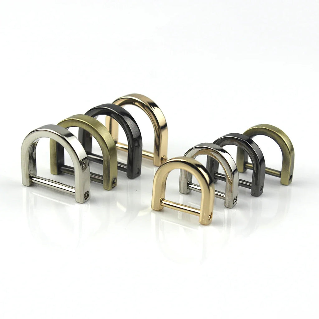 2pcs Metal Detachable D Ring Openable Dee Buckle Shackle Clasp for Leather Craft Bag Strap Handle Shoulder Repairing Parts Quick Pick Grocers