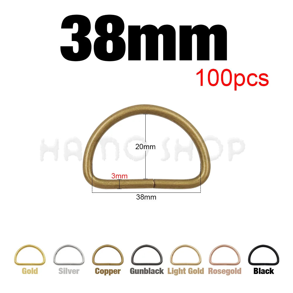 20-1000pcs Metal D Ring Adjustable Buckle Clasp For Webbing Backpacks Straps Bags Cat Dog Collar Chain Buckles DIY Accessorie Quick Pick Grocers