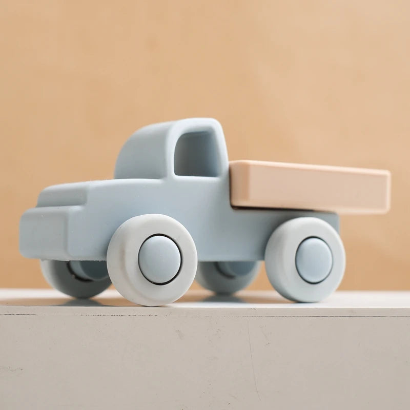 Montessori Baby Silicone Car Toys 0 12 Months Newborn Baby Things Silicone Baby Teether Toy Car  Educational Toy Silicone Blocks Purest Peak