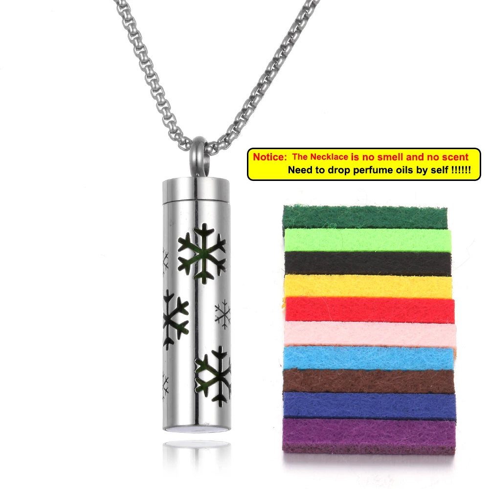 Long Strip Stainless Steel Aromatherapy Necklace Perfume Diffuser Essential Oil Diffuser Pendant Necklace Jewelry Accessories Econic Blanks