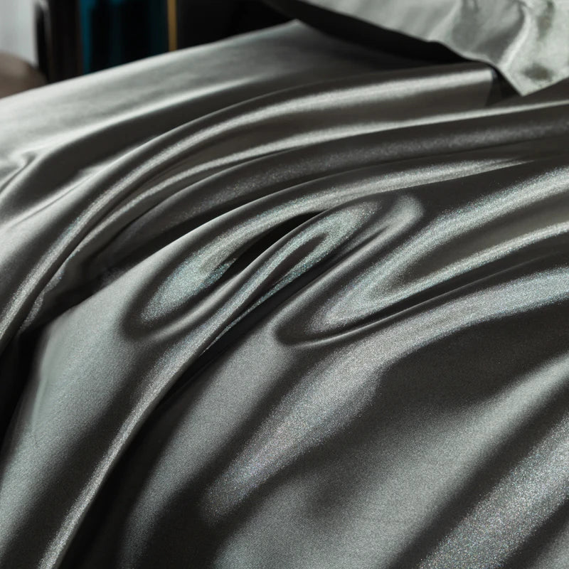 Solid Color Fashion Satin Fitted Sheet Rayon Mattress Cover with Elastic Band Bed Sheet for Bedding 140x200 160x200 Quick Pick Grocers