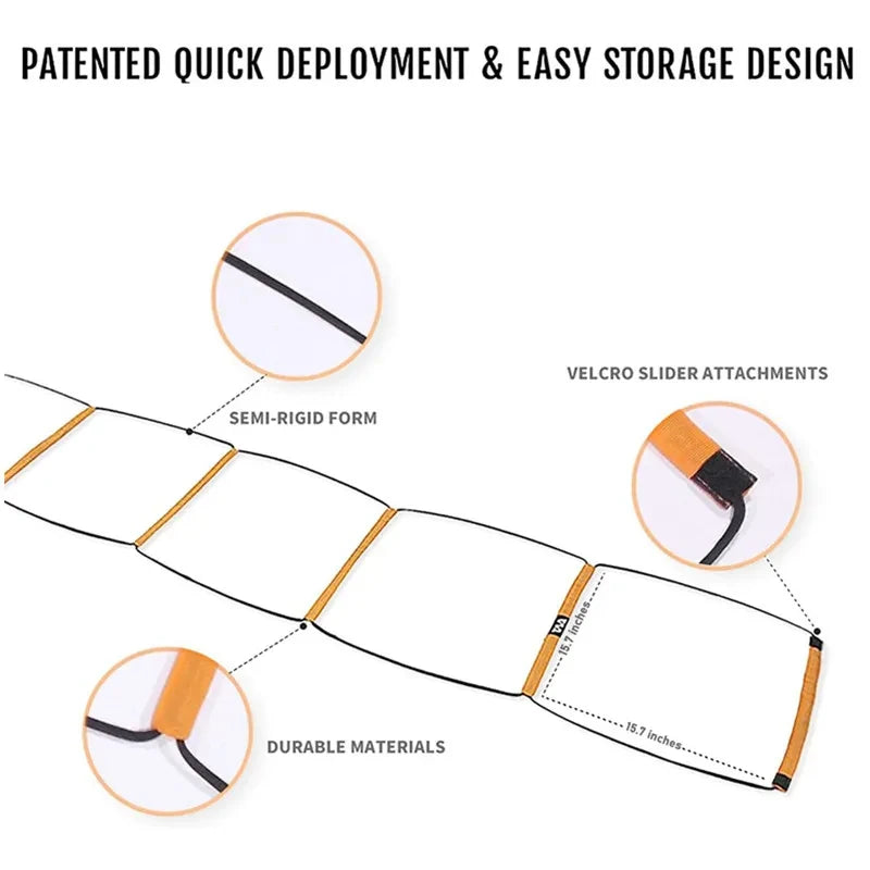 Dual-Purpose Soccer Training Jump Ladder Multifunctional Agility Ladder Speed Training Coordination Footwork Football Equipment Quick Pick Grocers