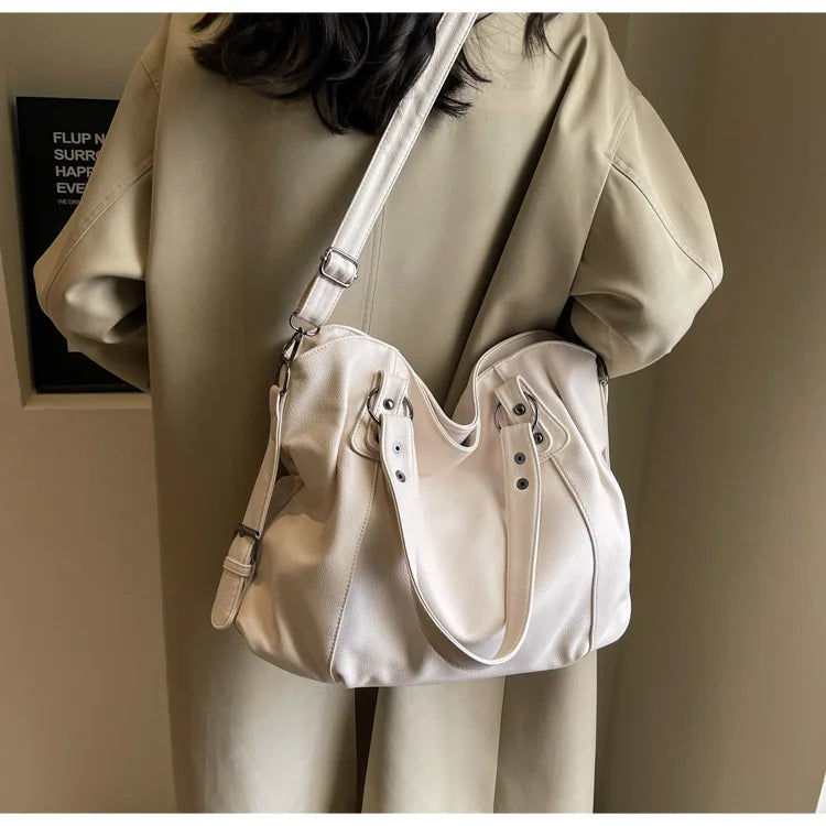 Soft Interior Compartment Shoulder Bags 2026 High Quality Contrasting Colors Bags for Women Fashion Zipper Pu Women's Handbags Quick Pick Grocers