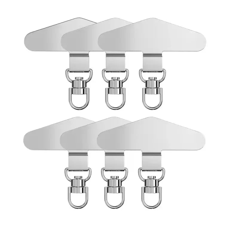 Anti-Lost Phone Lanyard Universal Replacement Connector Tether Tab Clip Metal Card Pad Adapter for IPhone Samsung Secure Fit Quick Pick Grocers