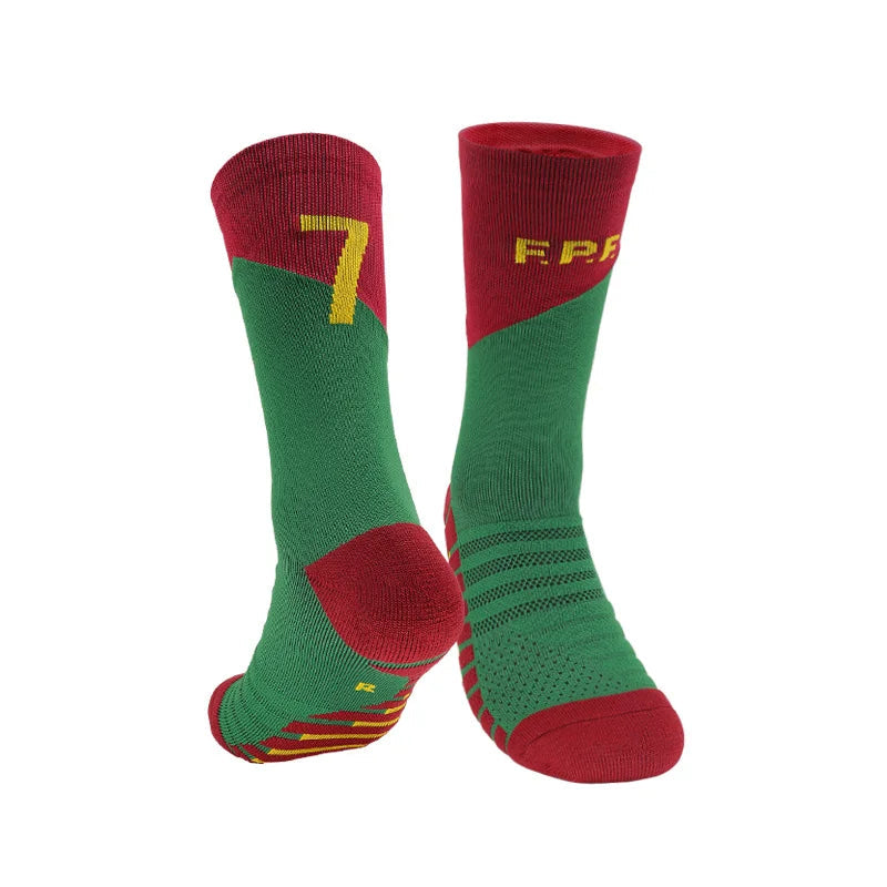 Yellow Number 10# 7# Kids Soccer Socks Blue Men's Football Sports Short Socks Outdoor Running Fast-drying Breathable Non-Slip Quick Pick Grocers