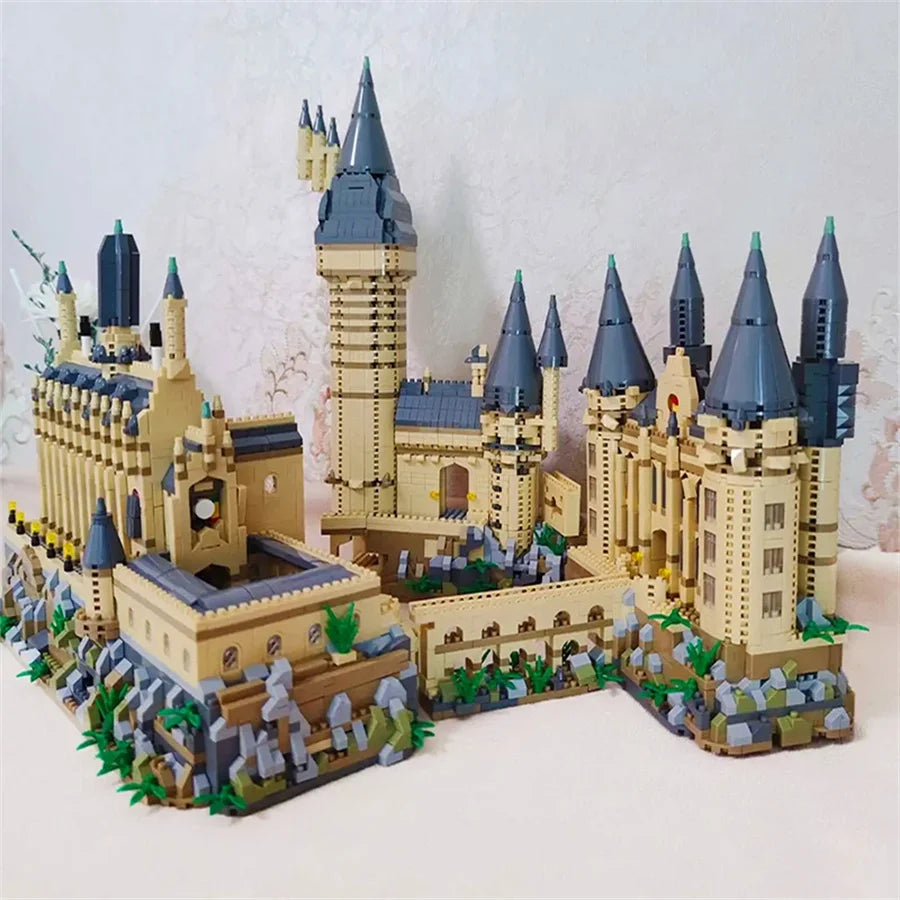 New Magic Castle Micro Building  Blocks Light Up Street View Architecture Creative MOC Model Kit  Kids Christmas Birthday Gifts Purest Peak Salt