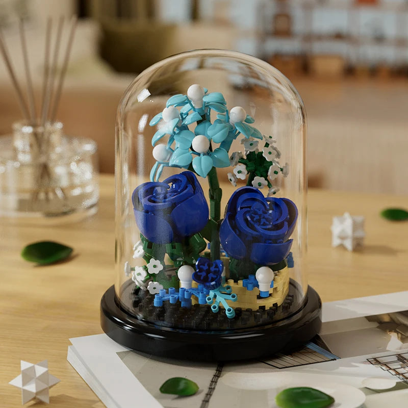 Micro particle building block bouquet handmade gift, children's puzzle toy handmade DIY sunflower desktop decoration ornament Quick Pick Grocers