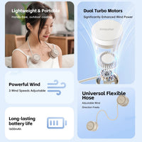 New Hanging Neck Fan Portable Cooling Fan Air Cooler USB Leafless Bladeless Neckband Mini Rechargeable Electric Fans Quick Pick Grocers