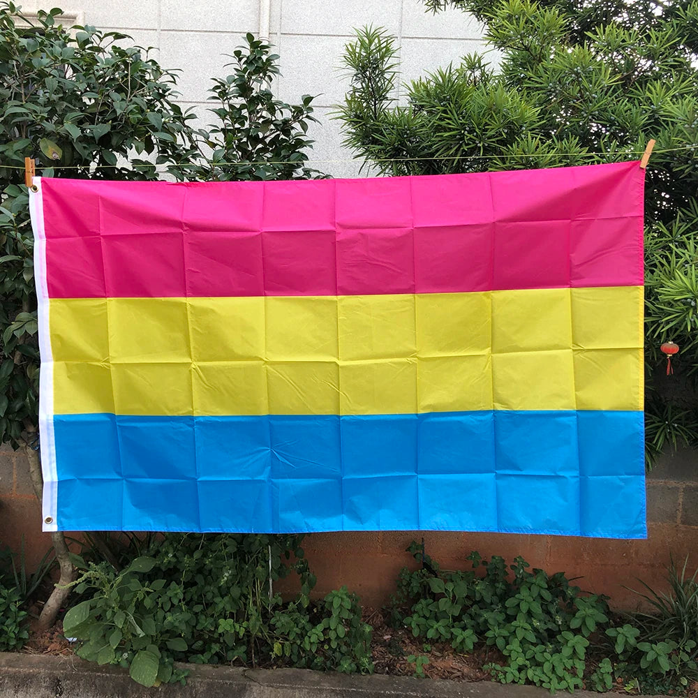 Z-ONE FLAG Rainbow Flag 90x150cm  LGBT genderqueer Genderfluid Gender fluid pride Flag polyester hanging banner for decoration Quick Pick Grocers