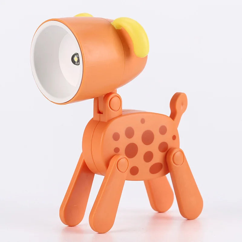 LED Night Light Mini Folding Desk Lamp Cute Pet Lights Dog Deer Portable Night Light Student Living Room Decor Gift Quick Pick Grocers