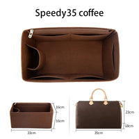 WUTA Felt Insert Bag Organizer For LV Speedy 20 25 30 35 Flap Handbag Inner Bag Makeup Travel Purse Storage Tote Bag Accessories Quick Pick Grocers