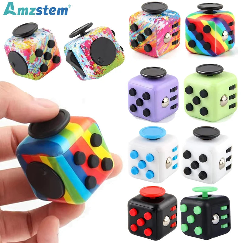 Fidget Cube Antistress Hand Spinner Decompression Toy for Autism ADHD Anxiety Sensory Toys for Kids Adults Stress Relief Toys Quick Pick Grocers