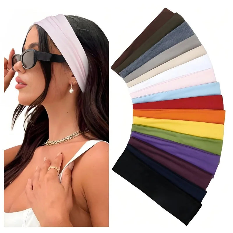 7PCS Elastic Sports Headbands For Women Stretchy Candy-Colored Hairbands Fashion Sweatbands For Fitness Yoga Running Cycling Quick Pick Grocers