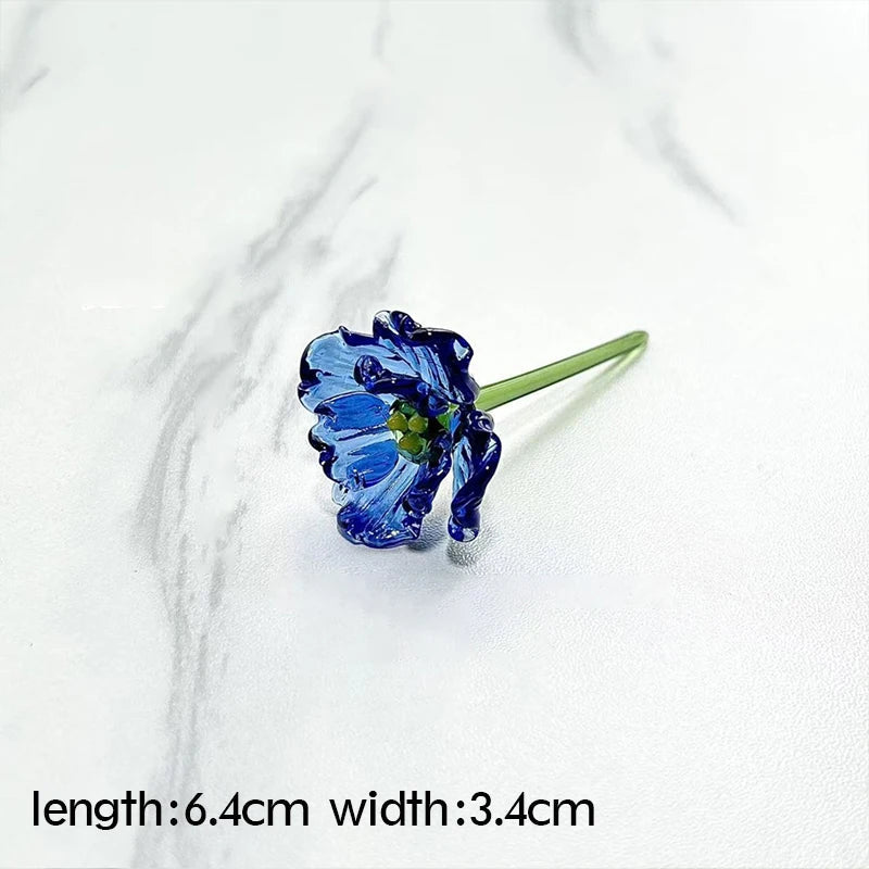 Tulip Glass Ornament Simulated Flower Bouquet Gift Healing Series Girlfriend Life Is One Thousand Times Spring and Bright Quick Pick Grocers