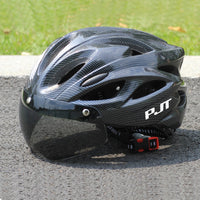 PJT Ultra-Light Magnetic Goggles Bicycle Helmet Lightweight PC Shell & EPS Foam Construction Cycling Helmet MTB Bike Helmet Quick Pick Grocers