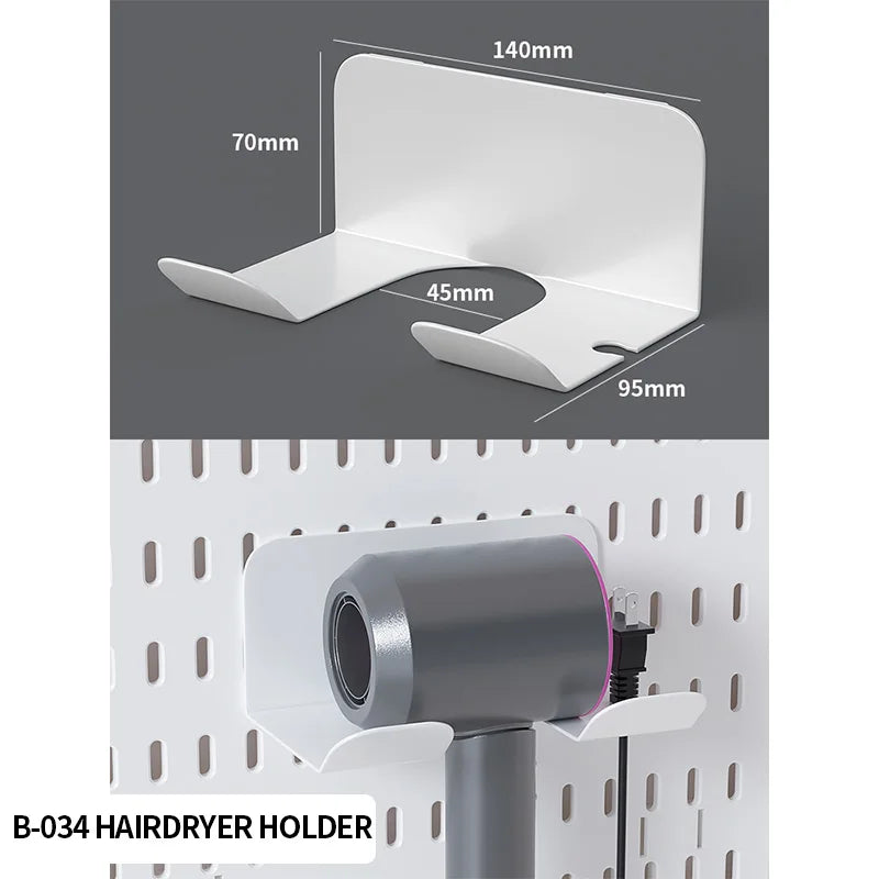 Home Study Storage Pegboard: Suitable for Displaying Figurines, Desk-Top Standing & Clip-On Storage for Furniture Items Quick Pick Grocers