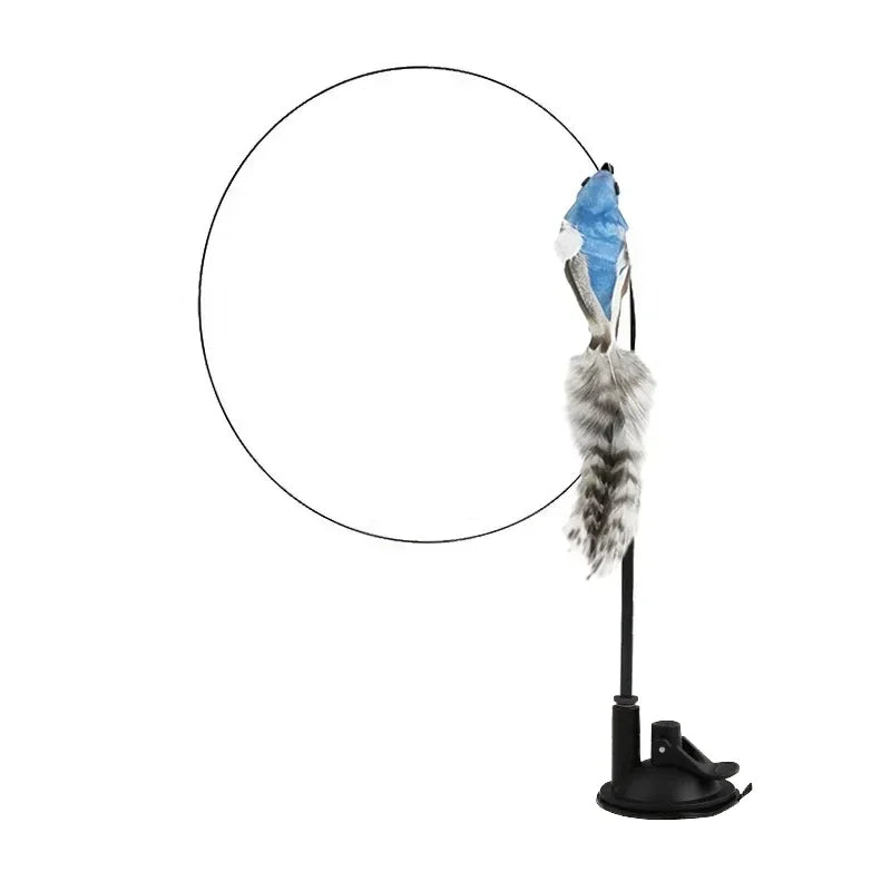 Simulation Bird Cat Toys Funny Interactive Peacock with Bell Cat Stick Toy for Kitten Playing Teaser Wand Toys Pet Cats Supplies Quick Pick Grocers