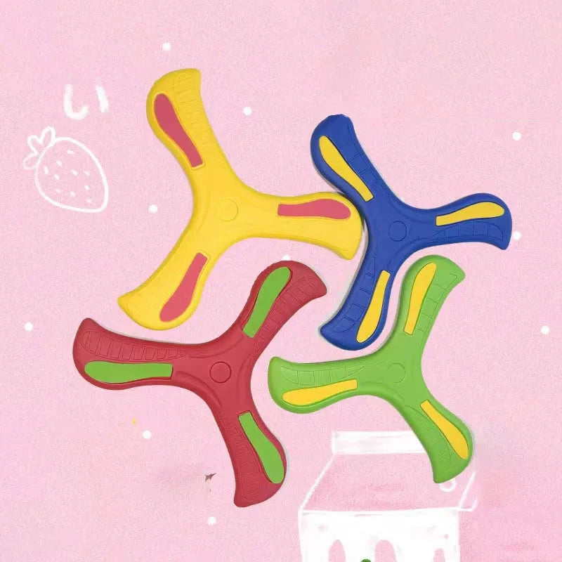 Soft Three-Leaf Boomerang Toy for Kids & Adults – Safe Outdoor Flying Game Econic Blanks