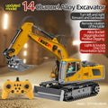 Alloy Remote Control Excavator Toy Car with Lights Sound Effect Electric Excavator Automobile Engineering Vehicle Children Gifts Econic Blanks
