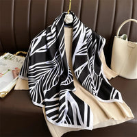90*90Cm Square Scarf Twill Silk Feeling Women Head Shawls and Wraps Luxury Hair Tree Print Neck Scarves Hijab Bandana Pashmina Quick Pick Grocers
