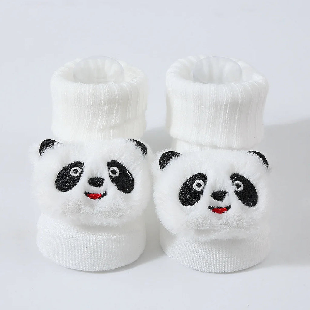 Cute Cartoon Doll Newborn Socks Spring New Baby Soft Solid Prewalker Knitted Sock For Girls Boys Infant Knitting Floor Socks Quick Pick Grocers