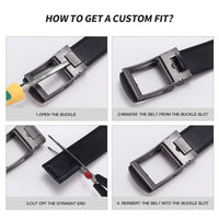 Men's Leather Belts Fashion Automatic Buckle Cowskin Male Belts Luxury Designer Black Brown 3.5cm Quick Pick Grocers
