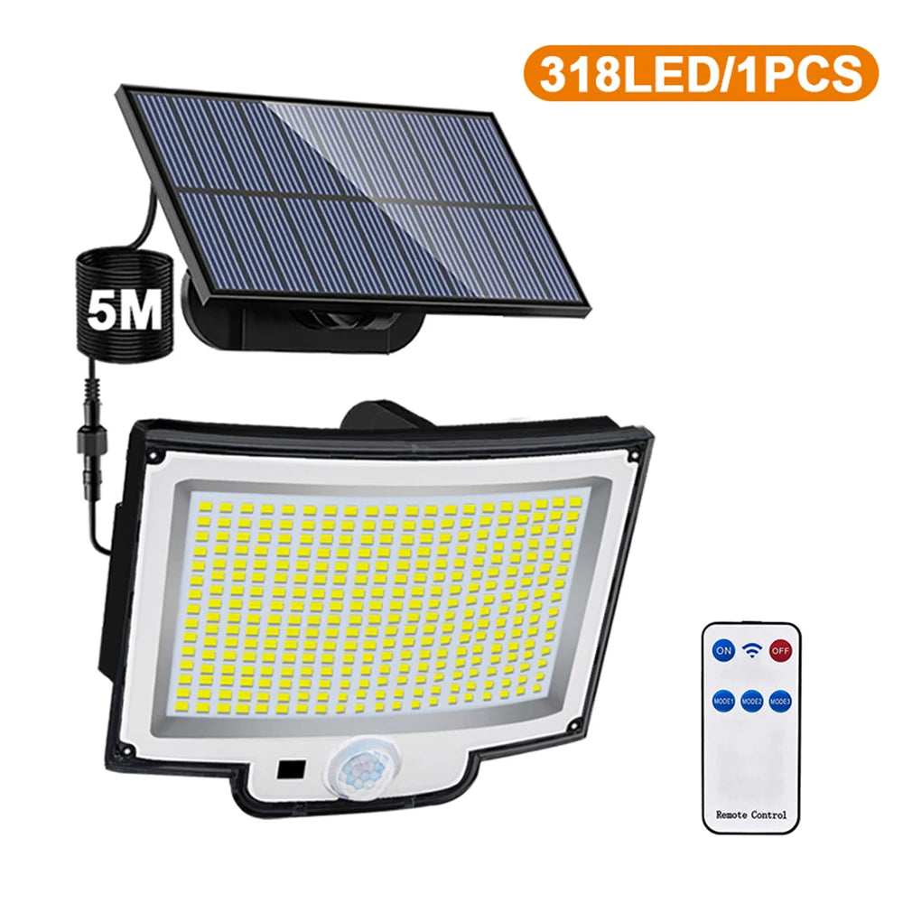 234/318/348 LED Solar Lights 3 Working Modes Super Bright Motion Sensor Outdoor IP65 Waterproof Flood Wall Security Lights Yard Econic Blanks