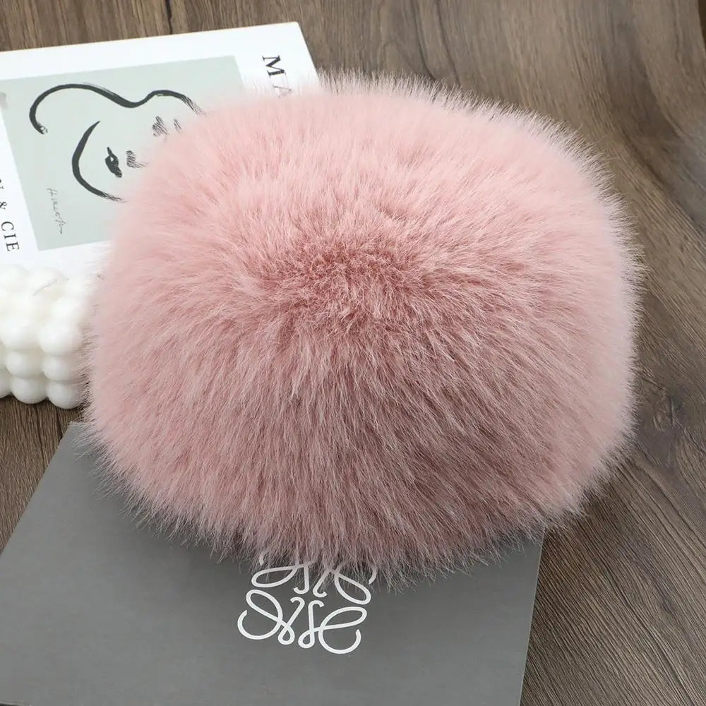 Hot Sale Fur Hat Women Warm Snow Ski Cap Female Faux Fox Fur Thick Warm Winter Hat Lady Windproof Russian Hat Ear Warmer Bonnet Purest Peak