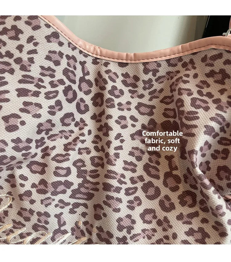 Brand Women's Shoulder Bag Y2k Fashion Sweet Polka Dot Handbag Korean Casual Versatile Leopard Print Brown Frosted Tote Bags Quick Pick Grocers