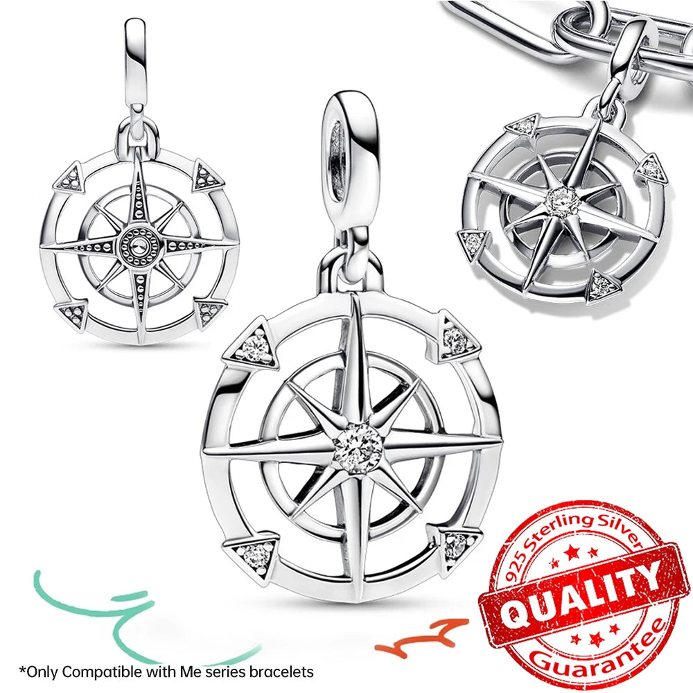 Sparkling Star Mini Dangle Charm Fit Brand Me Bracelet 925 Sterling Silver Me Series Green Heart Mini Charm Girl Party Jewelry Econic Blanks
