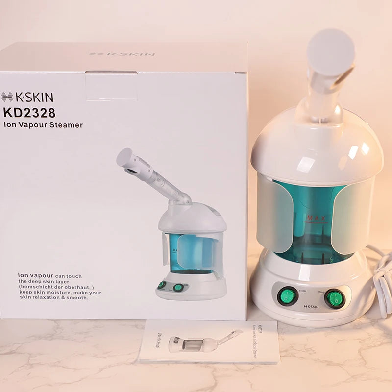 KSKIN Custom Hot Sale Face Mist Spray Portable Facial Steamer For Face Professional Ionic Facial Steamer Quick Pick Grocers