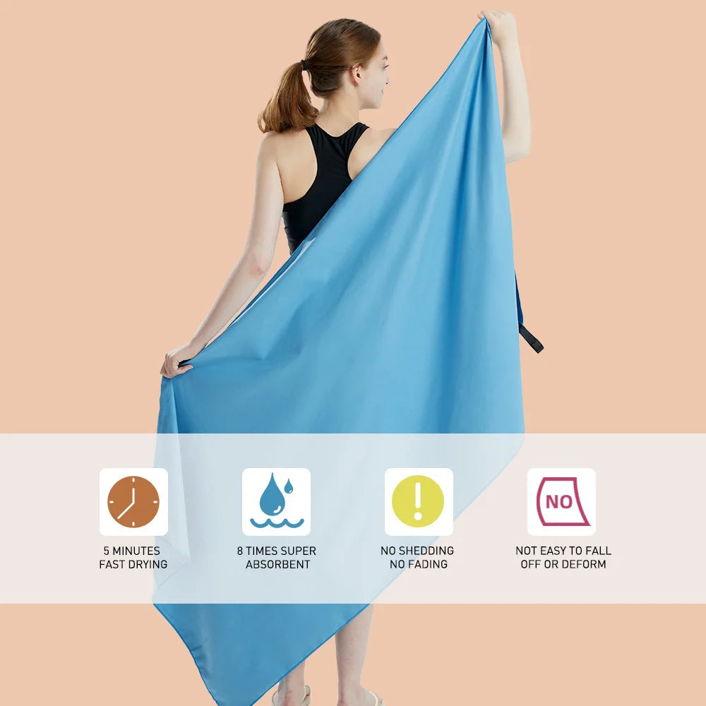 Microfiber Towel Quick Dry Towel Travel Towel Sports Towel Beach Towel Sandproof Soft Light Towel For Swim, Yoga, Gym Econic Blanks