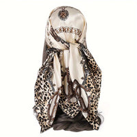 Handkerchiefs Hair Silk Scarf 90*90cm Print Satin Big Square Silk Scarves Shawls for Women Luxury Brand Designer Hijab Headband Quick Pick Grocers