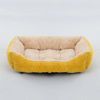 Bed for Dog Cat Pet Square Plush Kennel Medium Small Dog Sofa Bed Cushion Pet Calming Dog Bed House Pet Supplies Winter Quick Pick Grocers