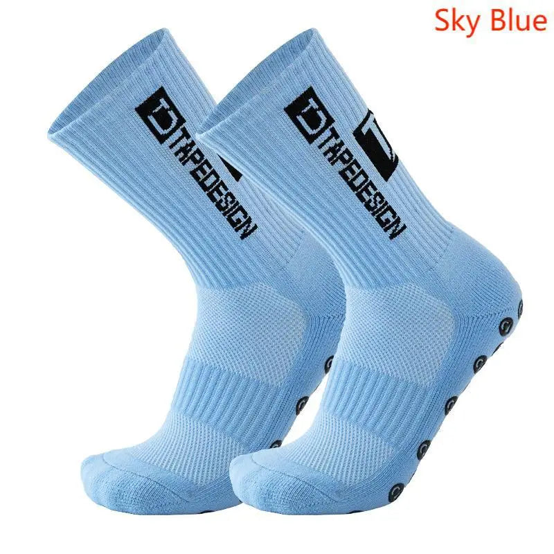 TAPEDESIGN New Anti Slip Football Socks  Soccer Sport Cycling Sport Socks For Kids and Adult Quick Pick Grocers