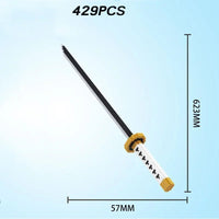 Samurai Sword Building Blocks Ninja Blade Katana Japanese Anime Butterfly Nichirin Knife Bricks Children Toys for Adult Quick Pick Grocers