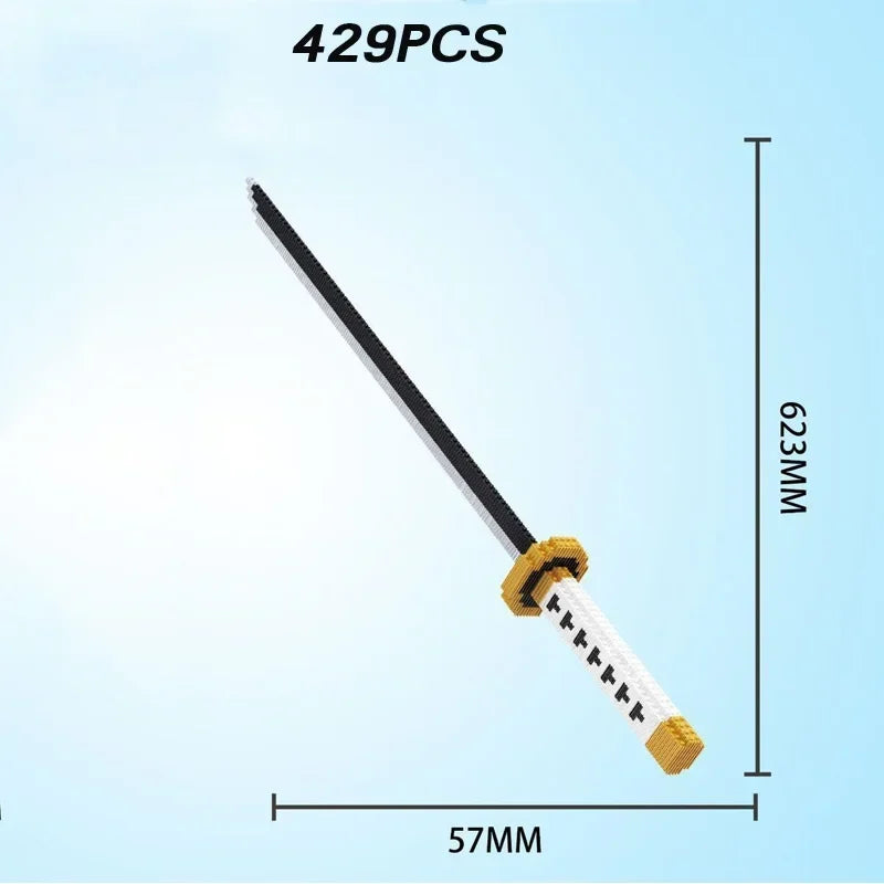 Samurai Sword Building Blocks Ninja Blade Katana Japanese Anime Butterfly Nichirin Knife Bricks Children Toys for Adult Quick Pick Grocers