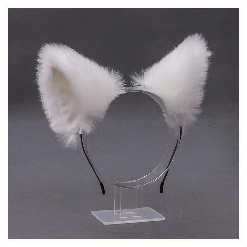 Lolita Animal Cat Fox Ear Hair Hoops Cosplay Girls Halloween Anime Headbands Headwear Hair Accessories Quick Pick Grocers