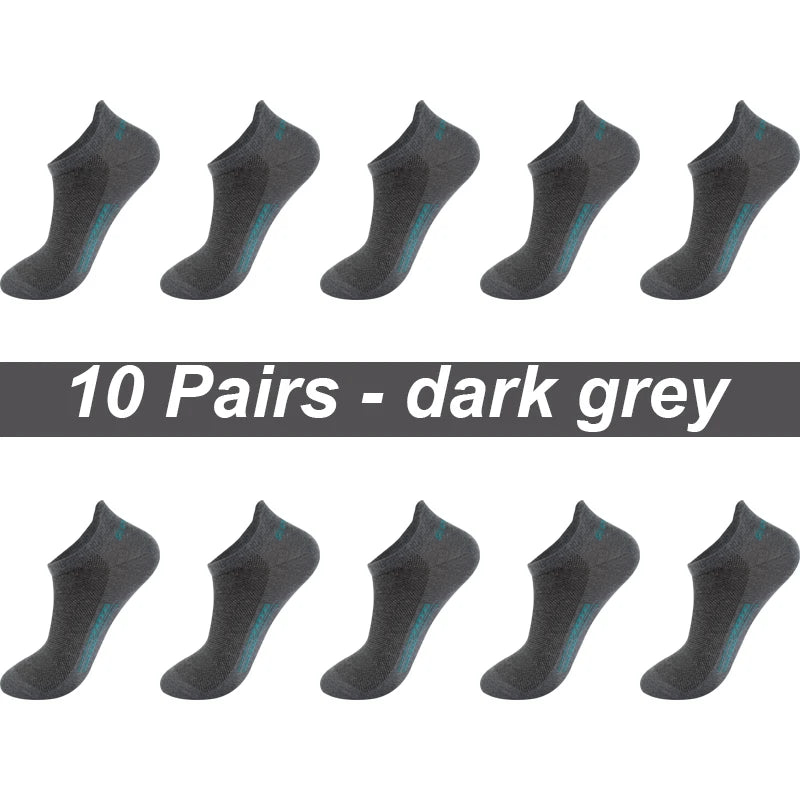 High Quality 10Pairs Men Socks Combed cotton 100% Summer Sports Sock Plus Size EUR38-48 Quick Pick Grocers