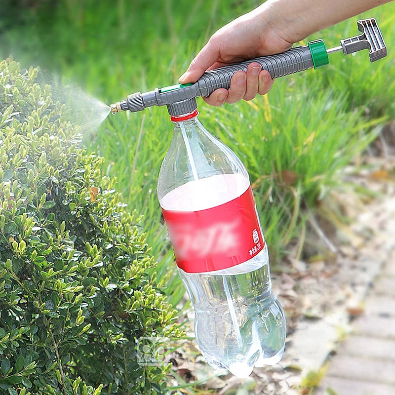 High Pressure Air Pump Manual Sprayer Adjustable Drink Bottle Spray Head Nozzle Garden Watering Tool Sprayer Agriculture Tools Quick Pick Grocers