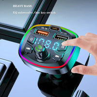 Car Bluetooth 5.0 FM Transmitter Wireless Adapter Mic Audio Receiver Auto MP3 Player 2.1A Dual USB Fast Charger Car Accessories Quick Pick Grocers